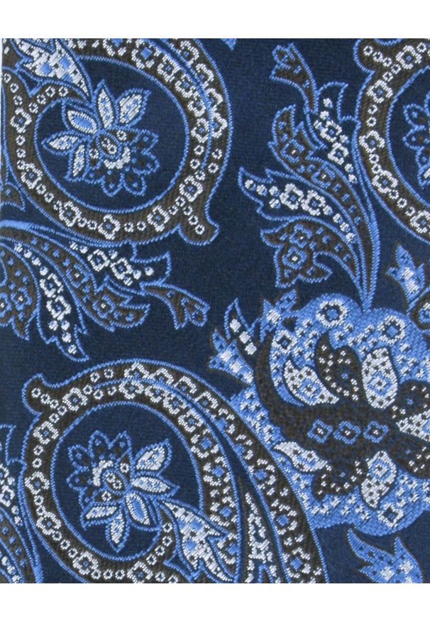 Męski Krawat - Chattier - Odcienie Granatu i Niebieskiego. Kolor: niebieski. Materiał: tkanina. Styl: elegancki, klasyczny, wizytowy
