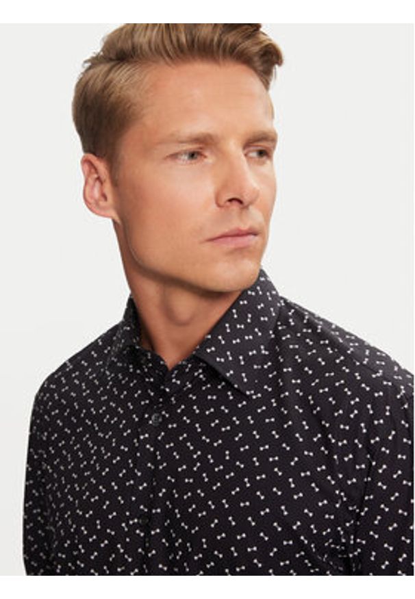 BOSS - Boss Koszula H-Joe 50527626 Czarny Slim Fit. Kolor: czarny. Materiał: bawełna