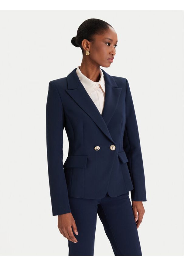 Rinascimento Marynarka CFC0126221003 Granatowy Slim Fit. Kolor: niebieski. Materiał: syntetyk