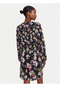 Desigual Sukienka codzienna Flor Acrilica 25WWVW09 Czarny Regular Fit. Okazja: na co dzień. Kolor: czarny. Materiał: wiskoza. Typ sukienki: proste. Styl: casual #3