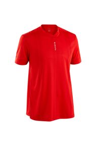 KIPSTA - Koszulka piłkarska dla dorosłych Kipsta F500. Kolor: czerwony. Materiał: poliester, materiał. Sport: piłka nożna #1