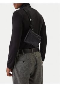 Calvin Klein Saszetka Emblem Aop Emboss Square Sling LV04D3277G Czarny. Kolor: czarny. Materiał: skóra #1
