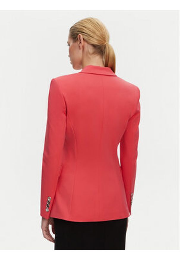 Pinko - PINKO Marynarka 104903 A1L3 Koralowy Regular Fit. Kolor: pomarańczowy. Materiał: syntetyk