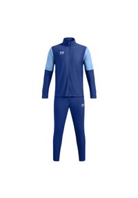 Komplet dresowy piłkarski męski Under Armour UA M's Ch. Tracksuit - niebieski. Kolor: niebieski. Materiał: dresówka. Sport: piłka nożna