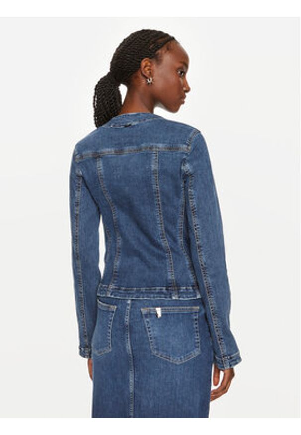 Liu Jo Kurtka jeansowa UF4094 D4448 Granatowy Regular Fit. Kolor: niebieski. Materiał: bawełna