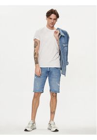 Pepe Jeans Szorty jeansowe Taper Short PM801084RH7 Niebieski Regular Fit. Kolor: niebieski. Materiał: bawełna