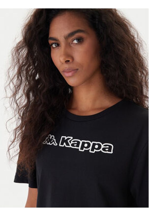 Kappa T-Shirt Frega 351M1KW Czarny Regular Fit. Kolor: czarny. Materiał: bawełna