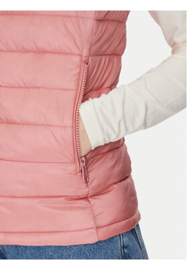 Guess Jeans Bezrękawnik W5RN55 WHAB2 Różowy Regular Fit. Kolor: różowy. Materiał: syntetyk. Długość rękawa: bez rękawów