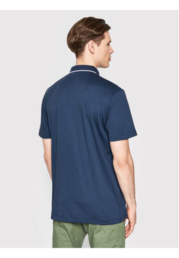 Selected Homme Polo Leroy 16082844 Granatowy Regular Fit. Typ kołnierza: polo. Kolor: niebieski. Materiał: syntetyk