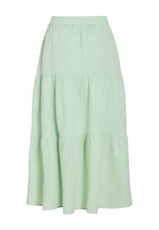 Vila Spódnica maxi Lania 14105428 Zielony Regular Fit. Kolor: zielony. Materiał: bawełna
