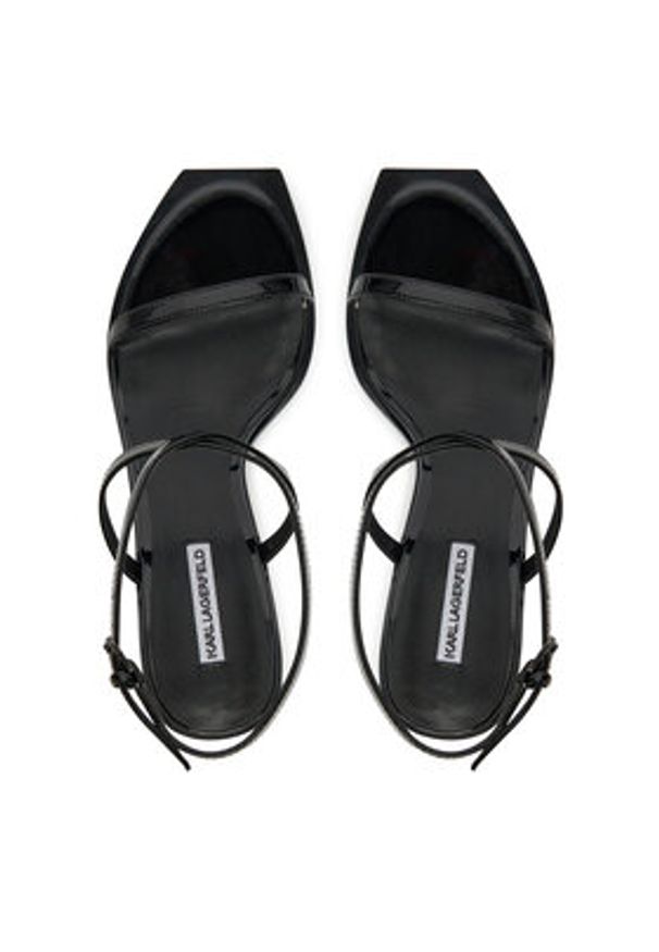 Karl Lagerfeld - KARL LAGERFELD Sandały Nft Heel KL39115 Czarny. Kolor: czarny. Materiał: skóra
