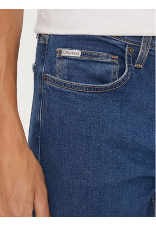 Guess Jeansy M4YA0F D5DM2 Granatowy Skinny Fit. Kolor: niebieski