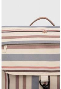Lefrik plecak damski kolor beżowy duży wzorzysty. Kolor: beżowy. Materiał: poliester #2