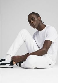Puma - Męska koszulka EVOSTRIPE PUMA White. Kolor: biały. Długość rękawa: raglanowy rękaw
