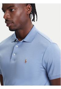 Polo Ralph Lauren Polo 710704319169 Niebieski Custom Slim Fit. Typ kołnierza: polo. Kolor: niebieski. Materiał: bawełna #4