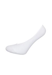 Milena - Bawełniane białe stopki do balerinek 811. Kolor: biały. Materiał: bawełna