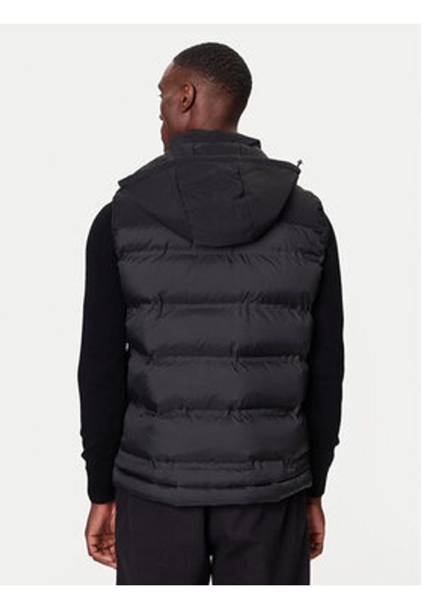 Karl Lagerfeld - KARL LAGERFELD Kamizelka 505030 554596 Czarny Regular Fit. Typ kołnierza: dekolt w karo. Kolor: czarny. Materiał: syntetyk