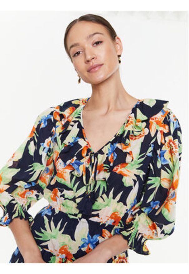 Lauren Ralph Lauren Sukienka codzienna 250889366001 Kolorowy Regular Fit. Okazja: na co dzień. Materiał: bawełna. Wzór: kolorowy. Typ sukienki: proste. Styl: casual