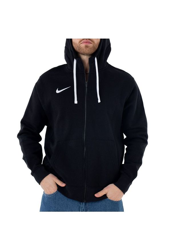Bluza Nike Park 20 Fleece Full-Zip Hoodie CW6887-010 - czarne. Typ kołnierza: kaptur. Kolor: czarny. Materiał: poliester, materiał, bawełna. Wzór: aplikacja. Styl: klasyczny