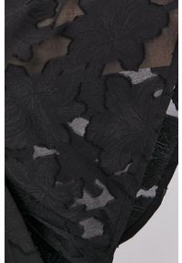 DKNY - Dkny Bluzka P1BAKHNX damska kolor czarny w kwiaty. Kolor: czarny. Materiał: tkanina. Długość rękawa: krótki rękaw. Długość: krótkie. Wzór: kwiaty #6