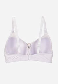 Renee - Biały Biustonosz z Koronki z Sercem z Cyrkonii Adrievianna. Kolor: biały. Materiał: koronka. Wzór: koronka #3