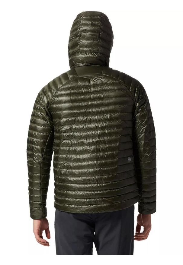 MOUNTAIN HARDWEAR - Kurtka puchowa męska Mountain Hardwear Ghost Whisperer/2 Hoody. Kolor: zielony. Materiał: puch. Sezon: zima. Sport: narciarstwo