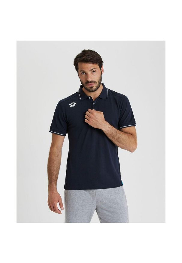 Koszulka polo Arena Team Polo shirt Solid Cotton. Typ kołnierza: polo. Kolor: niebieski. Materiał: bawełna