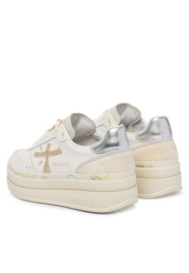 Premiata Sneakersy MICOL VAR 7750 Biały. Kolor: biały. Materiał: skóra