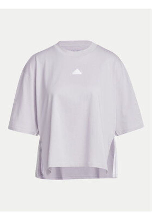 Adidas - adidas T-Shirt Dance IS0877 Fioletowy Loose Fit. Kolor: fioletowy. Materiał: bawełna