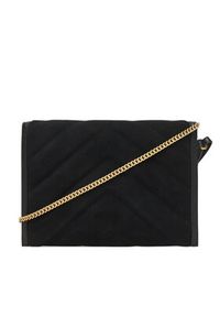 Pinko - PINKO Torebka Flat Purse Handle AI 25-26 PCPL 104820 A2JH Czarny. Kolor: czarny. Materiał: skórzane, zamszowe