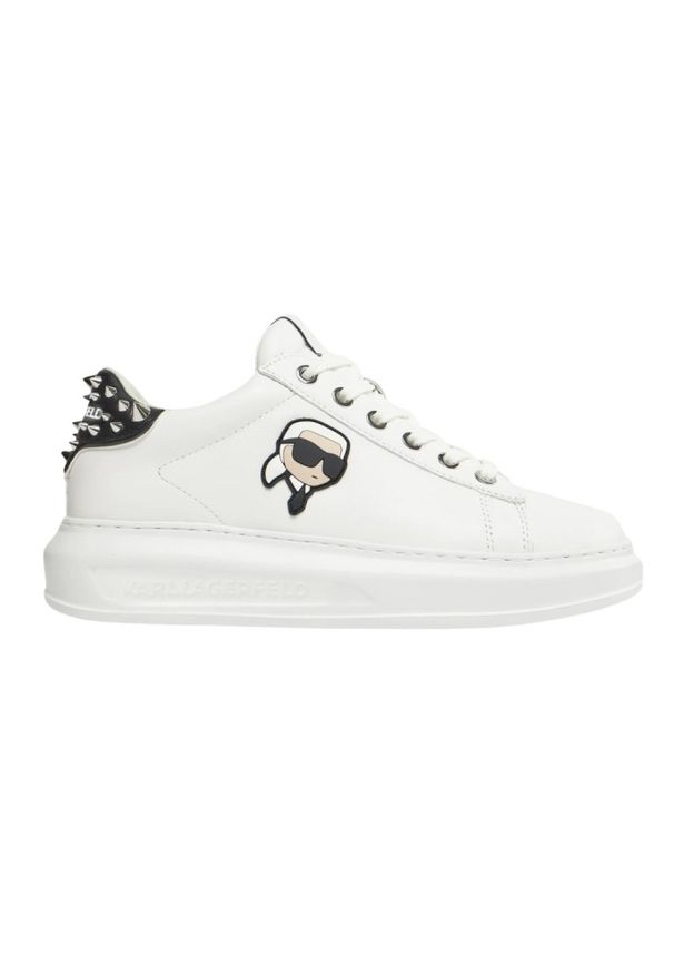 Karl Lagerfeld - KARL LAGERFELD Białe sneakersy Karpi NFT Stud Tab. Kolor: biały