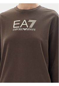 EA7 Emporio Armani Dres 7W000115 AF13135 U6139 Brązowy Regular Fit. Kolor: brązowy. Materiał: bawełna #6