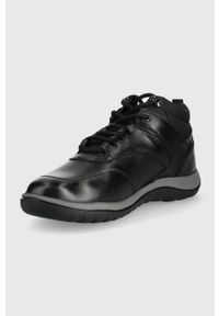 Geox Buty kolor czarny. Nosek buta: okrągły. Zapięcie: sznurówki. Kolor: czarny #2