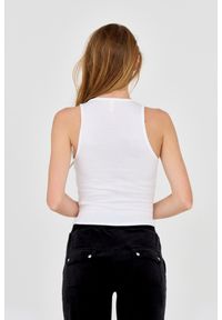 Juicy Couture - JUICY COUTURE Biały damski tank top Chrishell, Rozmiar S. Kolor: biały. Materiał: bawełna #5