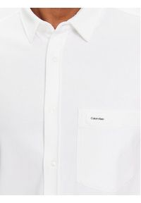 Calvin Klein Koszula K10K110858 Biały Slim Fit. Kolor: biały. Materiał: bawełna #4