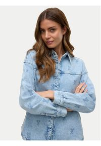 Vero Moda Koszula jeansowa Hayden 10326371 Niebieski Oversize. Kolor: niebieski. Materiał: bawełna #2