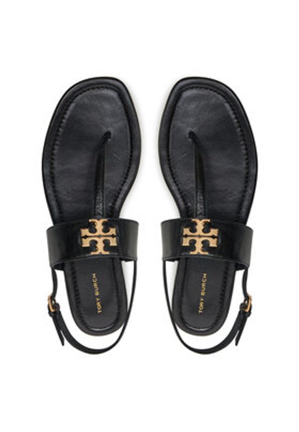 Tory Burch Sandały Eleanor 157967 Czarny. Kolor: czarny. Materiał: skóra