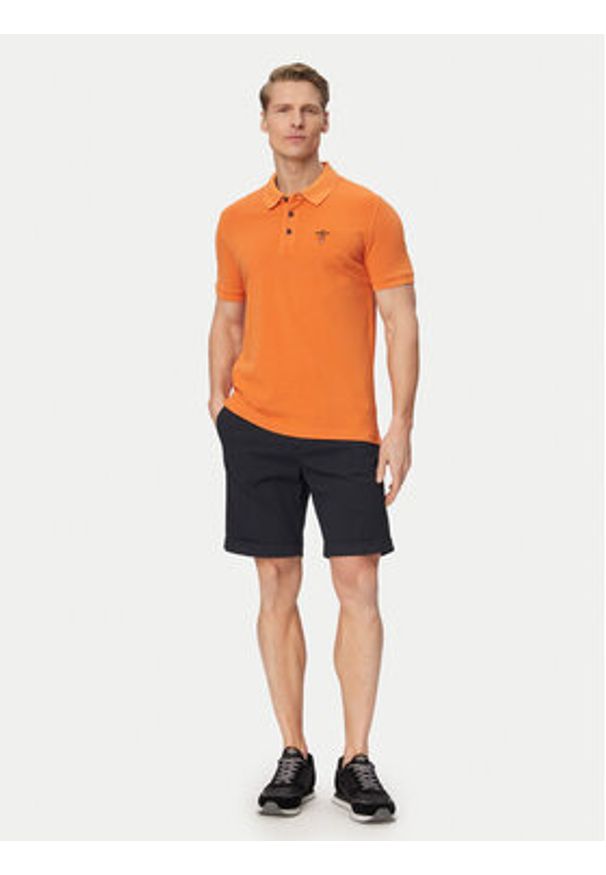 Aeronautica Militare Polo 261PO1925UP00406 Pomarańczowy jasny Regular Fit. Typ kołnierza: polo. Kolor: pomarańczowy. Materiał: bawełna