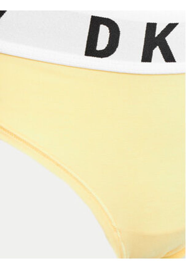 DKNY Stringi DK4529 Żółty. Kolor: żółty. Materiał: bawełna