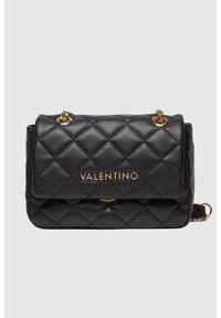 Valentino by Mario Valentino - VALENTINO Czarna torebka Ocarina. Kolor: czarny. Materiał: pikowane. Styl: elegancki. Rodzaj torebki: na ramię #1