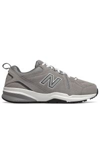 Buty męskie New Balance MX608UG5 - szare. Okazja: na co dzień. Zapięcie: sznurówki. Kolor: szary. Materiał: materiał, syntetyk, skóra. Szerokość cholewki: normalna #1