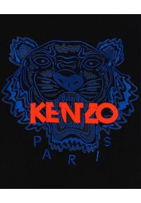 Kenzo - KENZO - Sukienka z tygrysem. Kolor: czarny. Materiał: materiał. Wzór: haft, aplikacja, nadruk. Typ sukienki: sportowe. Styl: sportowy