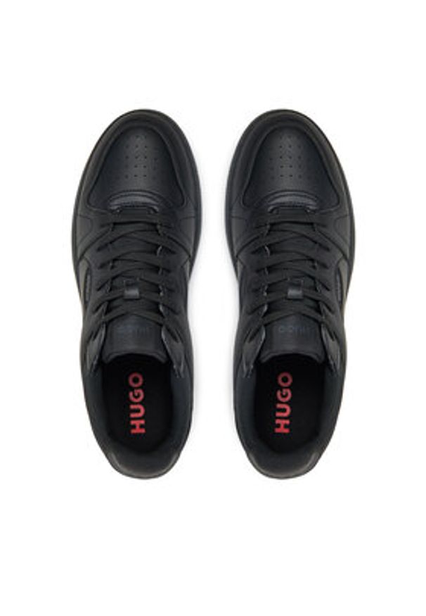 Hugo - HUGO Sneakersy Hadrian 50536201 Czarny. Kolor: czarny. Materiał: skóra
