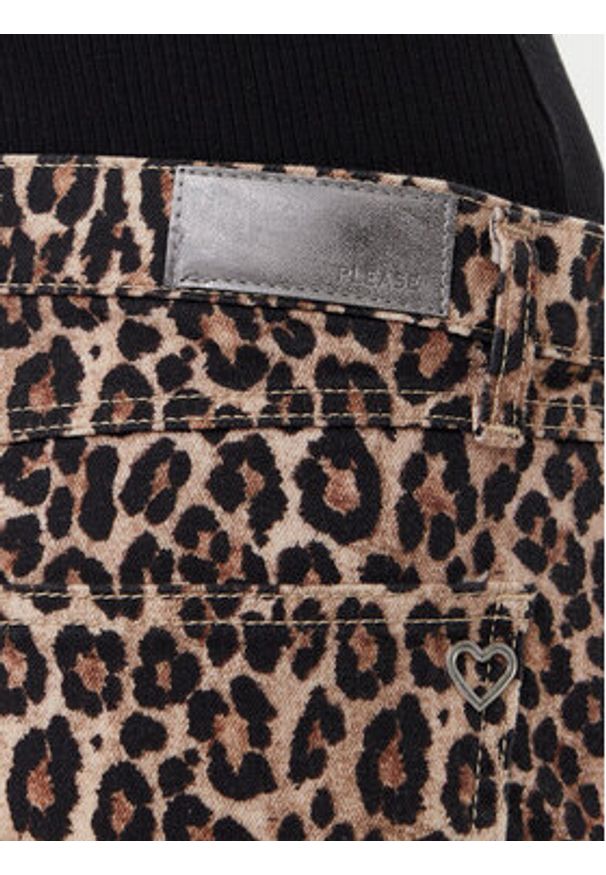 Please Jeansy P3HSDBNC97 Brązowy Straight Fit. Kolor: brązowy