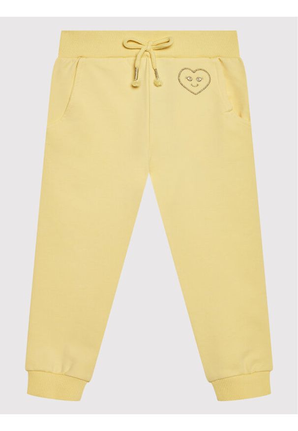 Name it - NAME IT Spodnie dresowe 13198363 Żółty Regular Fit. Kolor: żółty. Materiał: bawełna, dresówka