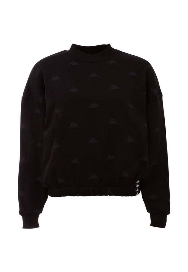 Bluza damska Kappa Ignara czarna. Kolor: czarny. Materiał: dresówka