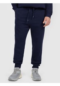 4f - 4F Spodnie dresowe joggery męskie - granatowe M. Kolor: niebieski. Materiał: dresówka. Sport: turystyka piesza, fitness #2