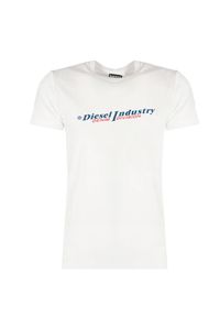 Diesel T-Shirt "T-Reg" | A12468 RHERA | Mężczyzna | Biały. Okazja: na co dzień. Kolor: biały. Materiał: bawełna. Wzór: nadruk. Styl: casual #1