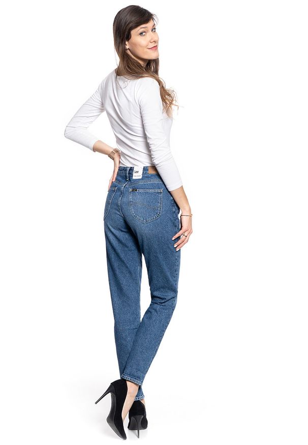 Lee - DAMSKIE SPODNIE JEANSOWE LEE MOM STRAIGHT MID BOOSTER L32IRDQF SAMPLE 112107616