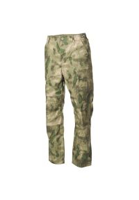 MFH MAX FUCHS - Spodnie myśliwskie męskie BDU US Army MFH Rip-Stop A-Tacs FG. Kolor: beżowy, brązowy, zielony, wielokolorowy